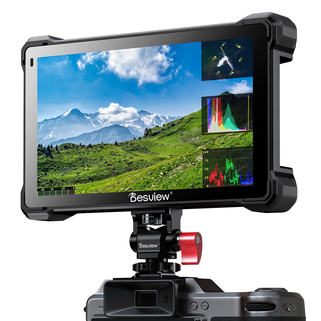 Desview R7III Camera Field Monitor 7 inch 2800nits Touch Screen Full HD IPS 178° View Angle 4K HDMI Shortcut Function Keys with 3D Lut DCI-P3 Waveform VectorScope Histogram False Color Peaking Focus Full Feature Camera Monitor