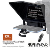 Desview T2 Teleprompter for Smartphone Tablet DSLR Camera Phone Video Recording for Tablet Smartphone iPad up to 8 inch,70/30 Beam Splitter Glass
